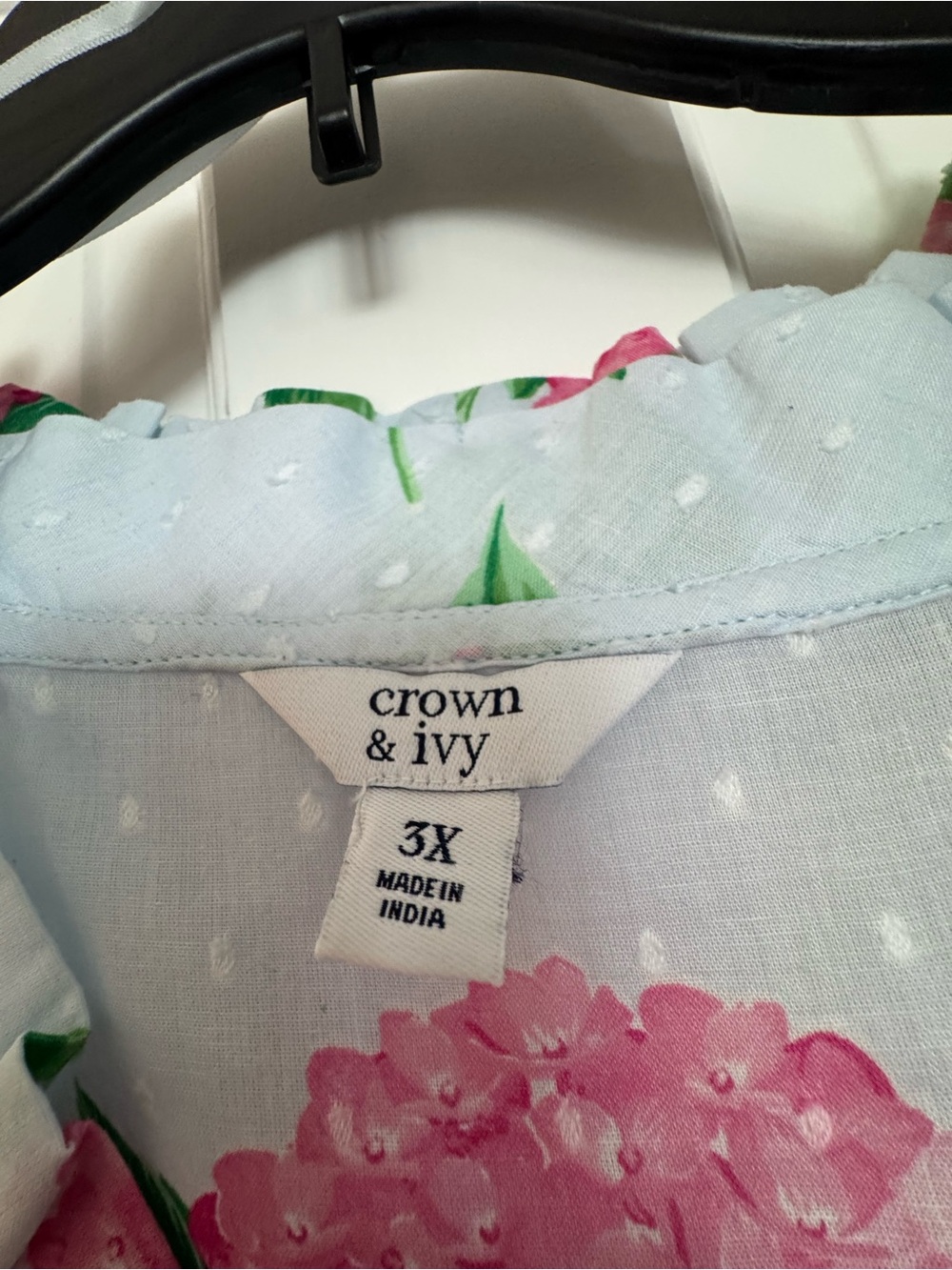 crown & ivy Light Blue Midi Dress with Pink Floral Print - Picture 2 of 2